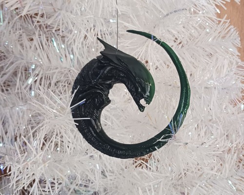 Alien print ornament - alien,